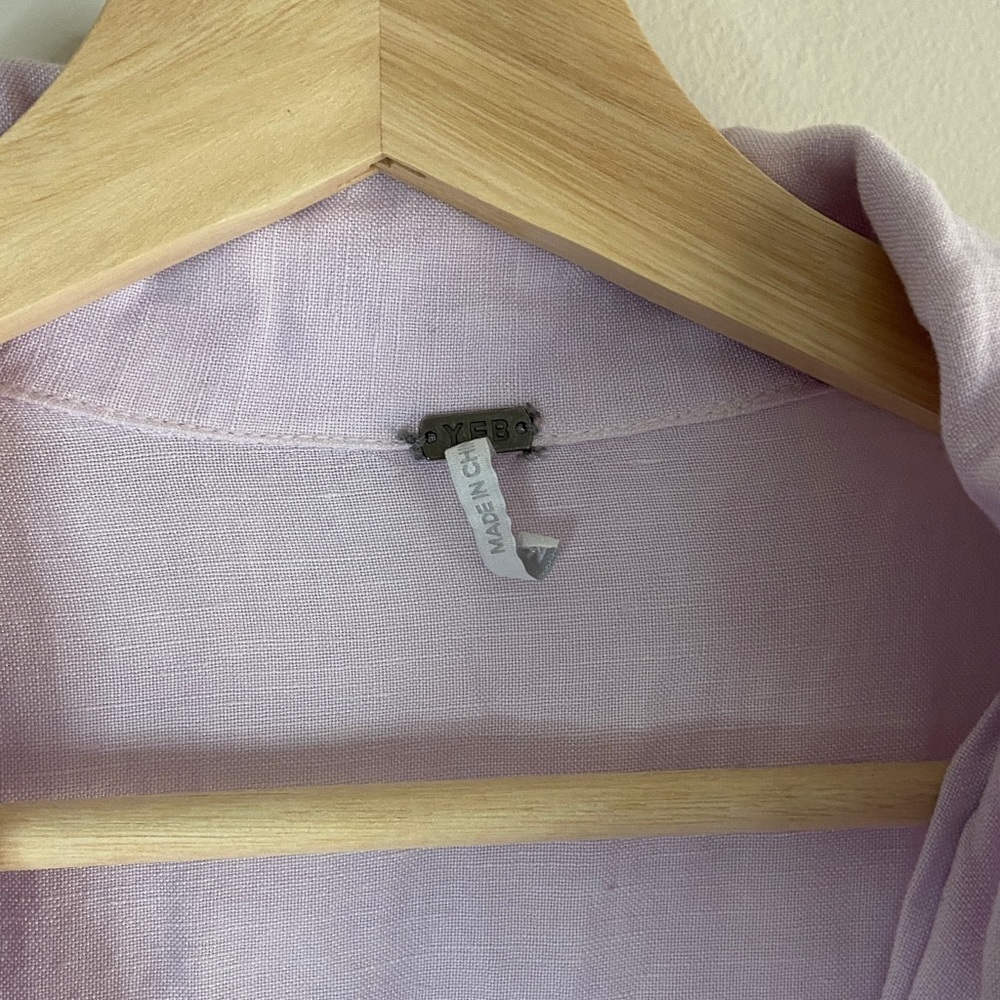 𝅺YOUNG Fabulous & Broke lavender linen jumpsuit - Picture 6 of 6